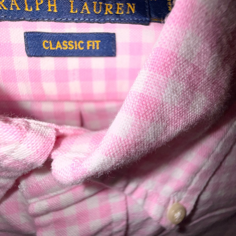 Polo by Ralph Lauren Light Pink Checkered Men's Shirt - Picture 10 of 11
